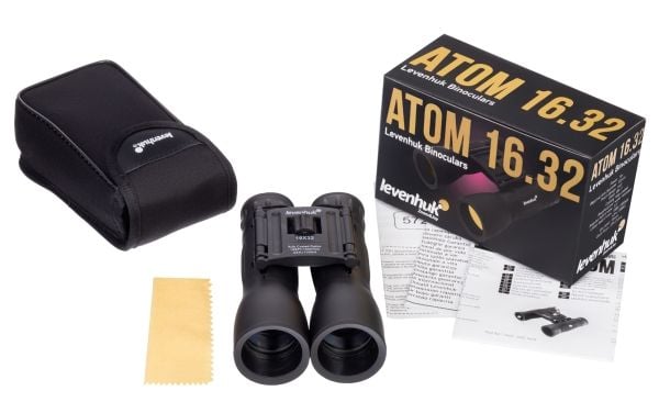 Levenhuk Atom 16x32, Katto, 16x, 3,2 cm, Täysin pinnoitetut, Musta