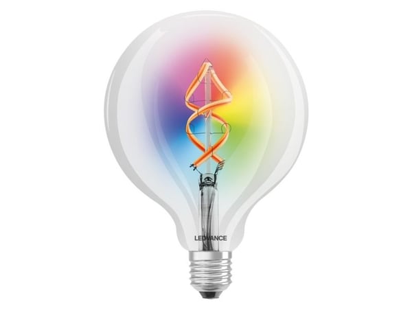 LEDVANCE SMART+ - LED-filamentlyspære - form: globus - E27 - 4.5 W (ekvivalent 30 W) - klasse G - varmt hvitt lys - 2700 K - gjennomsiktig