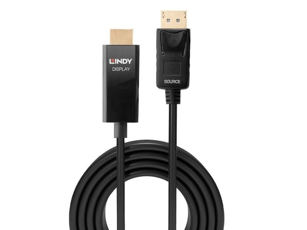 Lindy 40928, 5 m, DisplayPort, HDMI Typ A (standard), Hankoppling, Hankoppling, Rak