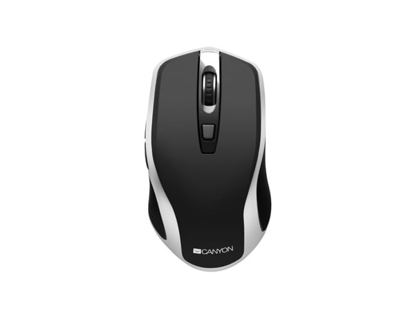 Canyon MW-19, Molempikätinen, Optinen, RF Wireless + USB Type-A, 1600 DPI, Musta