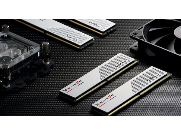 G.Skill Ripjaws S5 - DDR5 - sett - 64 GB: 2 x 32 GB - DIMM 288-pin - 5600 MT/s / PC5-44800 - CL36 - 1.25 V - ikke-bufret - ikke-ECC - matt hvit