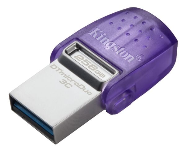 Kingston DataTraveler microDuo 3C - USB-flashstasjon - 256 GB - USB 3.2 Gen 1 / USB-C