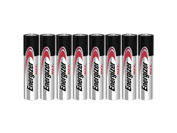 Energizer MAX AAA, Kertakäyttöinen akku, AAA, Alkali, 1,5 V, 8 kpl, Cd (kadmium), Hg (elohopea)
