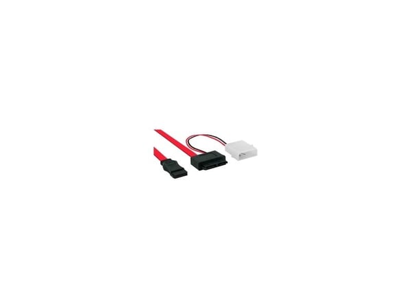 InLine 29608, 0,4 m, SATA I, SATA 7-pin, Hankjønn/hankjønn, Sort, 17 g