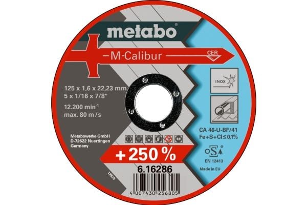 Metabo M-Calibur TF 41 - Skjæreplate - for acid-resistant steel, inox steel, rust, spring steel, tool steel, high-alloy steels - 125 mm