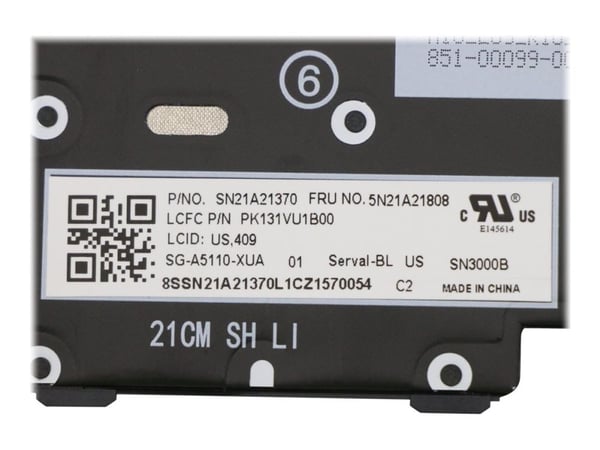 Lite-On - Erstatningstastatur for bærbar PC - med Trackpoint - bakbelysning - QWERTY - Engelsk - svart - for ThinkPad X13 Gen 2 20WK, 20WL