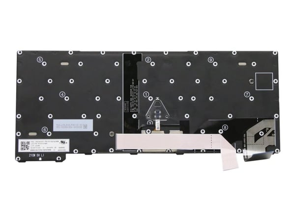 Lite-On - Erstatningstastatur for bærbar PC - med Trackpoint - bakbelysning - QWERTY - Engelsk - svart - for ThinkPad X13 Gen 2 20WK, 20WL
