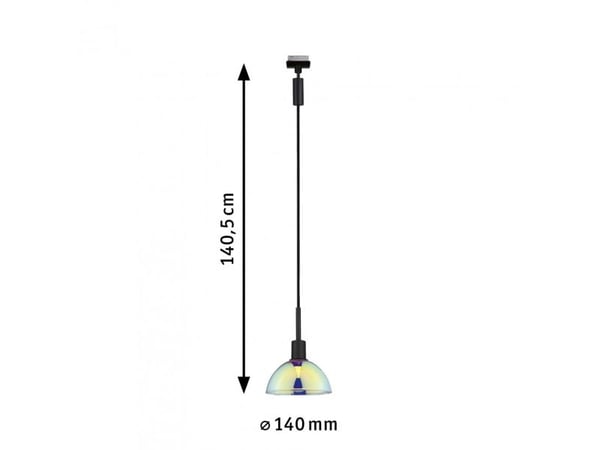 Paulmann 96976, Fleksibel montering, Sort, Multi, Metall, Glass, Rund