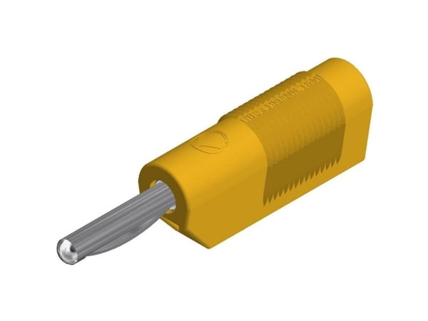 SKS Hirschmann VSB 20 Banana plug Connector, rak Stiftdiameter: 4 mm Gul 1 st