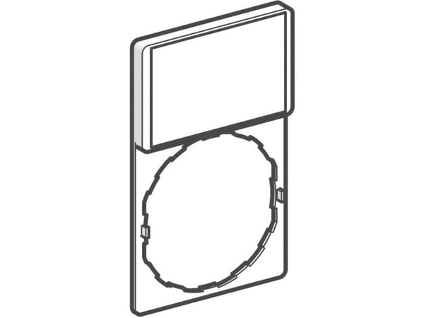 Schneider Electric ZBY6101 Skiltebærer Med plade (L x B) 50 mm x 30 mm Tom Sort, Rød 1 stk