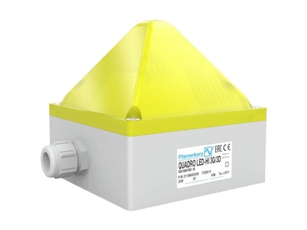 Pfannenberg LED QUADRO LED-HI-3G/3D LV YE 21108633009 Keltainen vilkkuva valo 24 V/DC