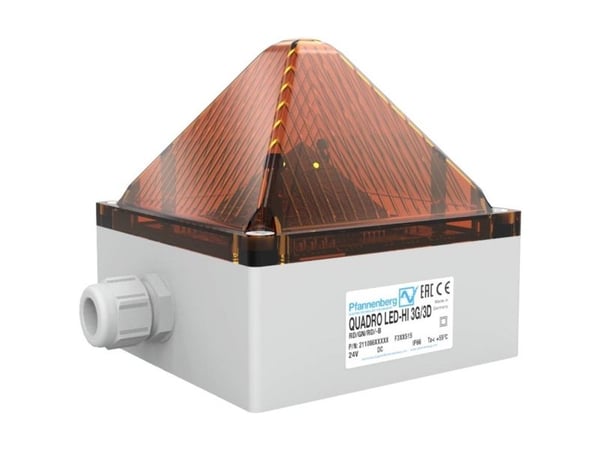 Pfannenberg LED-blixtryckare QUADRO LED-HI-3G/3D LV AM 21108634009 Orange blinkljus 24 V/DC