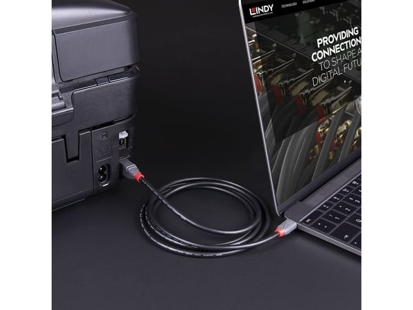 Lindy 36666, 1 m, USB C, USB B, USB 3.2 Gen 1 (3.1 Gen 1), Svart