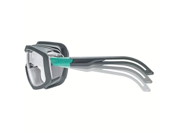 Uvex i-guard, Vernebriller, Alle kjønn, Blå, Grå, Gjennomsiktig, Polykarbonat (PC), Polykarbonat