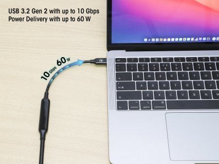 Manhattan 355964, 3 m, USB C, USB C, USB 3.2 Gen 2 (3.1 Gen 2), Svart