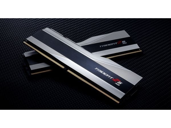 G.Skill Trident Z5 RGB - DDR5 - sett - 32 GB: 2 x 16 GB - DIMM 288-pin - 6000 MHz / PC5-48000 - CL32 - 1.35 V - ikke-bufret - ikke-ECC - metallic sølv