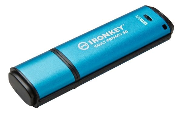 Kingston IronKey Vault Privacy 50 Series - USB-flashstasjon - kryptert - 128 GB - USB 3.2 Gen 1 - TAA-samsvar