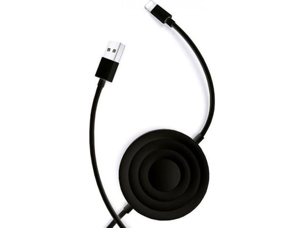 USAMS trådløs lader US-CC096 10W med Lightning-kabel, sort (CC96WH01)