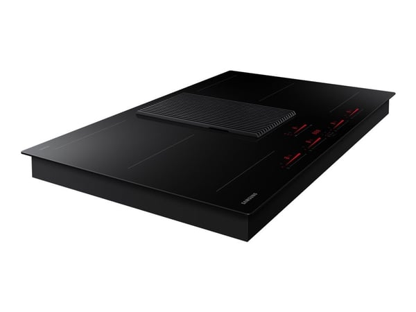 Samsung NZ84T9747VK - Induksjonskomfyrtopp - 4 plater - Nisje - bredde: 80.7 cm - dybde: 49.2 cm - Klasse A+ - svart med fallvindeksos (resirkulasjon)