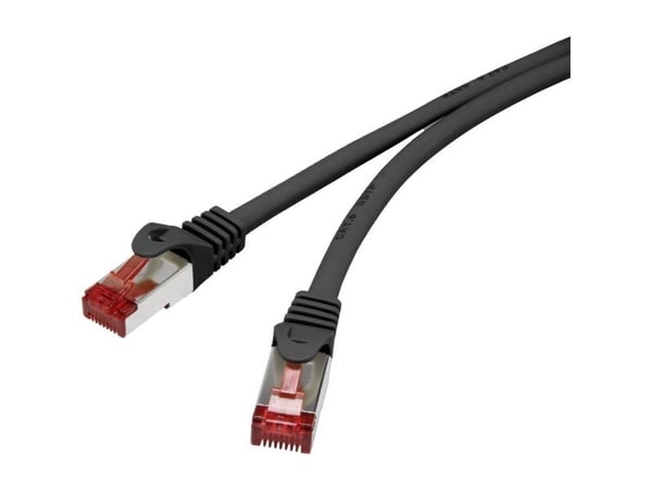 Renkforce RF-4979742, 3 m, Cat6, S/FTP (S-STP), RJ-45, RJ-45, Sort