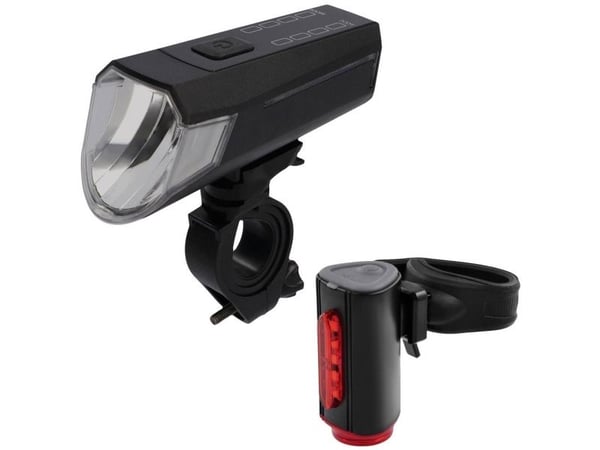 FISCHER FAHRRAD Cykelbelysning LED (RGB) Batteridrift Svart