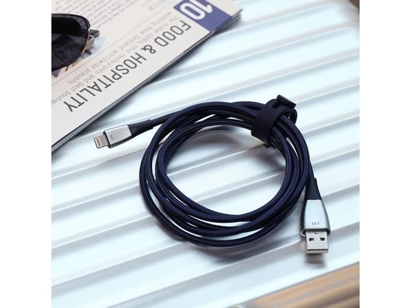 JustMobile ZinCable, 1,5 m, Lightning, USB A, Sølv, Termoplastisk elastomer (TPE), Tablet: iPad 4, iPad mini, iPad mini with Retina Display, iPad m...