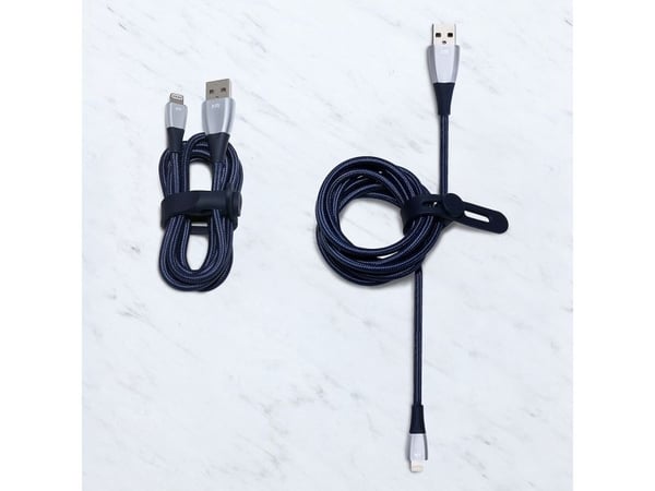 JustMobile ZinCable, 1,5 m, Lightning, USB A, Sølv, Termoplastisk elastomer (TPE), Tablet: iPad 4, iPad mini, iPad mini with Retina Display, iPad m...