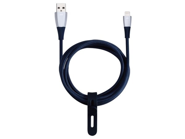 JustMobile ZinCable, 1,5 m, Lightning, USB A, Rosegull, Termoplastisk elastomer (TPE), Tablet: iPad 4, iPad mini, iPad mini with Retina Display, iP...