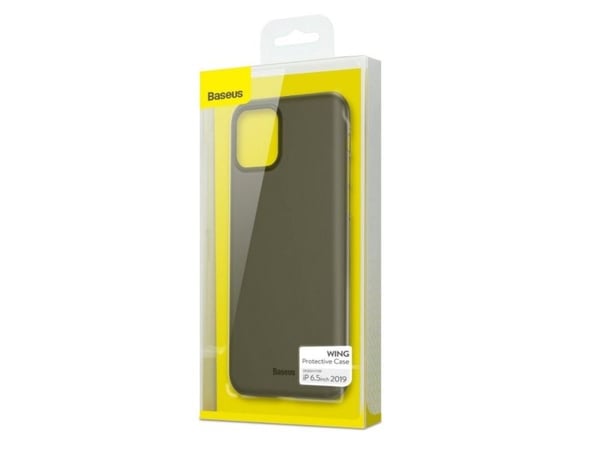 Baseus iPhone 11 Pro Max deksel Ultra-tynn polypropylen - matt sort transparent