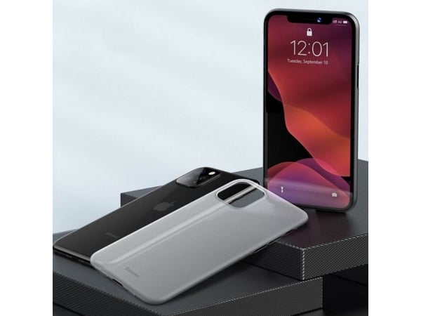 Baseus iPhone 11 Pro Max deksel Ultra-tynn polypropylen - matt sort transparent