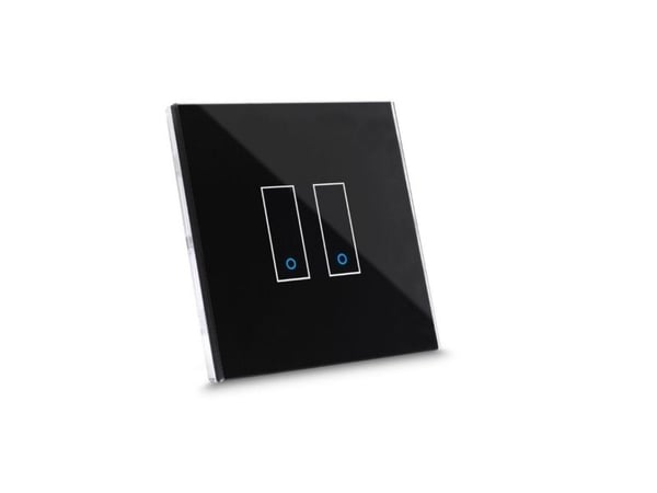 Iotty Smart Switch frontpanel 2-gans - grå