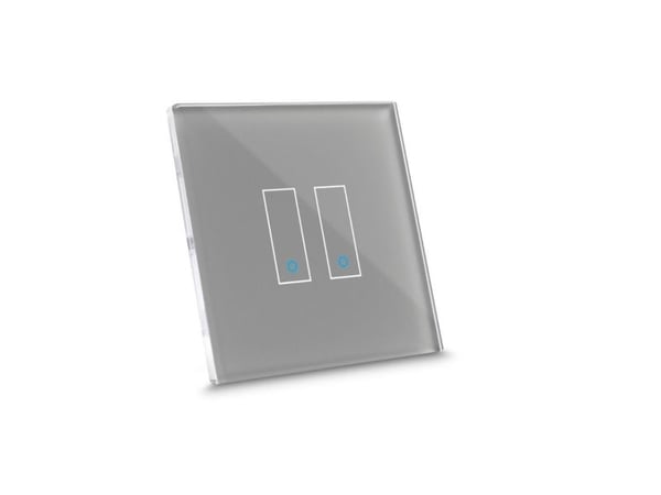 Iotty Smart Switch Frontplate med dobbel knapp – Bygg din egen Smart Switch – Tan