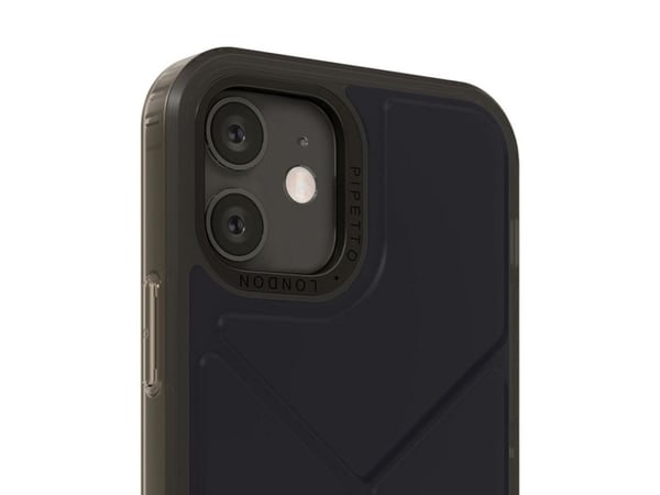 Pipetto Origami Snap-deksel til iPhone 12/12 Pro - Marineblå