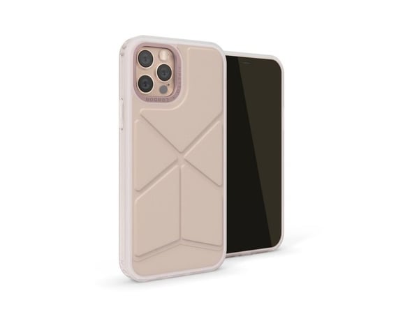 Pipetto Origami Snap-deksel til iPhone 12 Pro Max - Støvet rosa