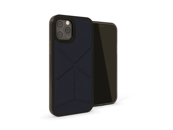 Pipetto Origami Snap-deksel til iPhone 12 Pro Max - Marineblå