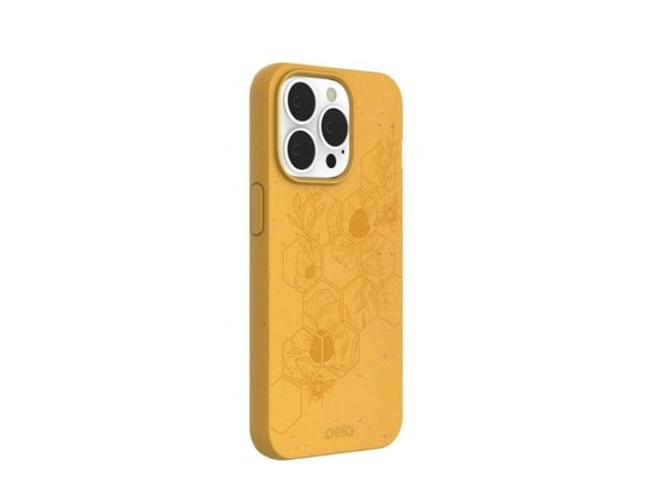 Pela Classic Honey Miljøvennlig iPhone 13 Pro-deksel - Hive Edition.