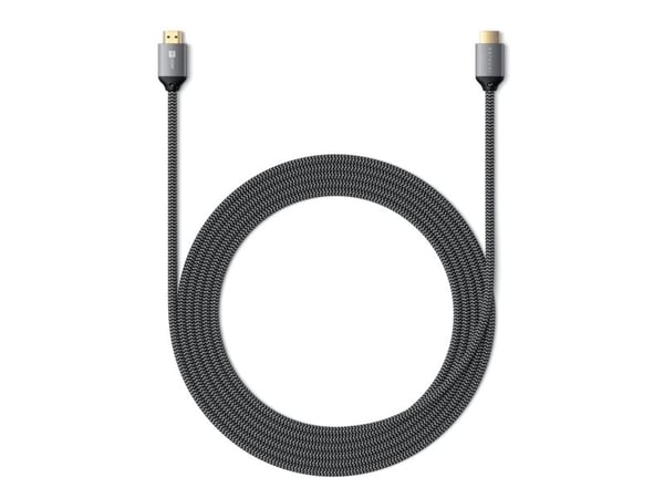 Satechi ST-8KHC2MM, 2 m, HDMI Type A (Standard), HDMI Type A (Standard), harmaa