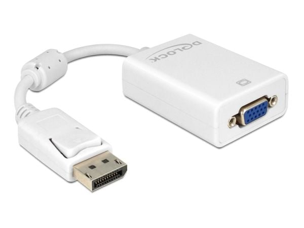 Delock - VGA-adapter - DisplayPort (hann) til HD-15 (VGA) (hunn) - 12.5 cm