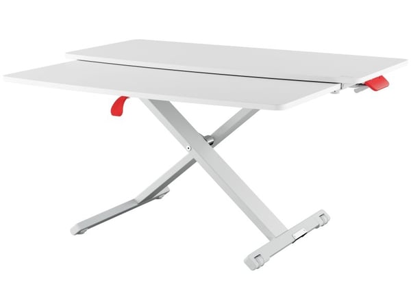 Ergo Desk Converter Cosy med udtrækshylde lysgrå