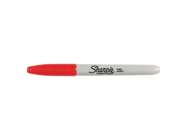 Sharpie Fine Point, Ohut pää, Punainen, Monivärinen, Hienojakoinen, AP, Metalli, Paperi, Muovi