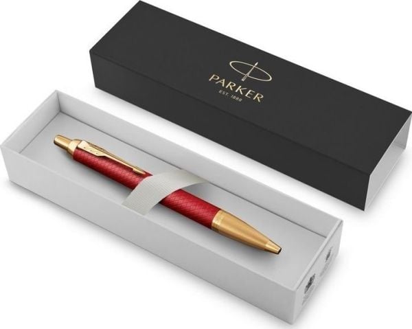 Parker IM Premium, Klips, Uttrykkbar kulepenn med hengefeste, Gjenfyllbar, Blå, 1 stykker, Medium