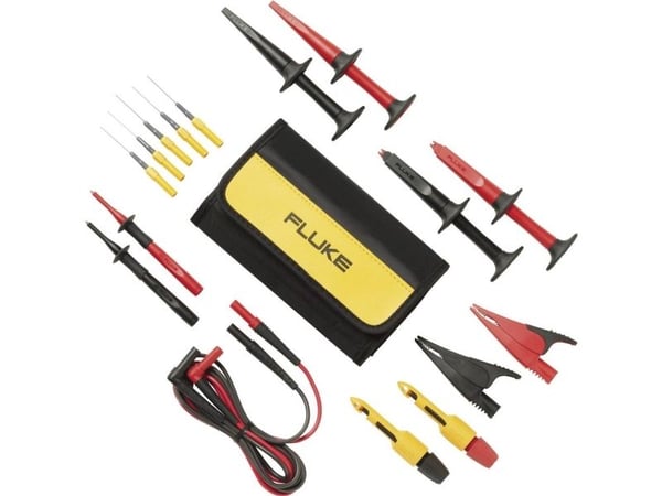 Fluke TLK282-1, testledning, sond och clips, svart, grå, röd, gul, 60 V