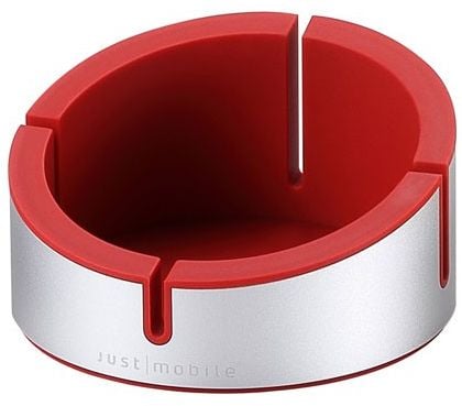 JustMobile AluCup Grande, Mobiltelefon/smarttelefon, MP3-spiller, Plate / UMPC, Innendørs, Rød, Sølv
