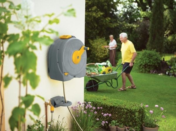 Hozelock 2496, Vegg-montert Hjul, Automatisk, Funksjonell, Grønn, Plast, Vegg-montert