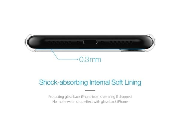 JustMobile TENC, Suojus, Apple, iPhone X, 14,7 cm (5.8"), Läpinäkyvä