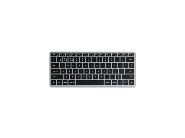 Satechi Slim X1 - Näppäimistö - taustavalaistu - Bluetooth, USB-C - QWERTY - Nordic