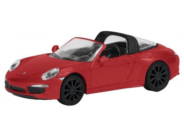 Schuco Porsche 911 (991) Targa 4S, Kaupunkiautomalli, Esikoottu, 1:87, Porsche 911 (991) Targa 4S, Poika/tyttö, Punainen