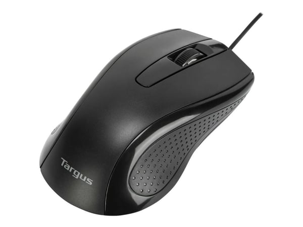 Targus Full-Size - Mus - antimikrobielt middel - optisk - kablet - USB - svart