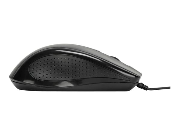 Targus Full-Size - Mus - antimikrobielt middel - optisk - kablet - USB - svart
