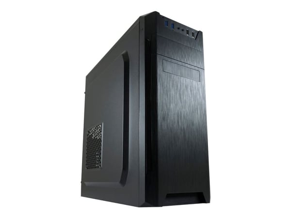 LC Power Classic 7040B - Mid tower - ATX - ingen strømforsyning - svart, børstet aluminiumssvart - USB/lyd